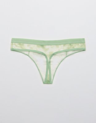Aerie Cotton Elastic Tie Dye Thong Underwear
