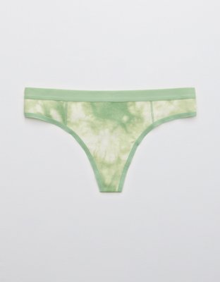 Aerie Green Tye Dye Thong Size Small