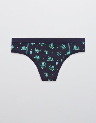 Трусы-стринги Elastic, хлопок, цветочный принт — Aerie — фото 2
