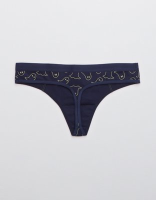 Aerie Cotton Flat Elastic Thong Underwear