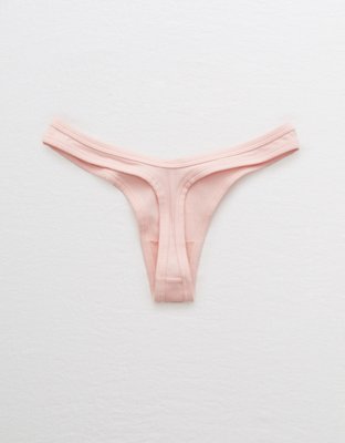Aerie Ribbed High Cut Thong Underwear