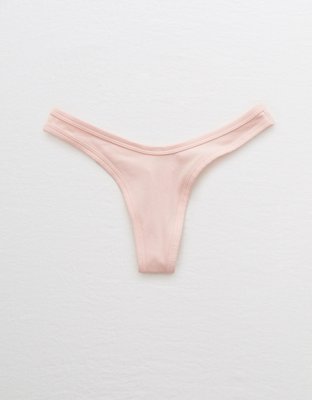 Aerie Ribbed High Cut Thong Underwear