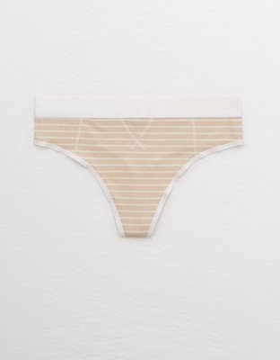 Aerie Ribbed High Waisted Thong Underwear