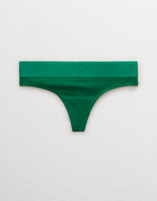 Aerie Cotton Logo Thong Underwear