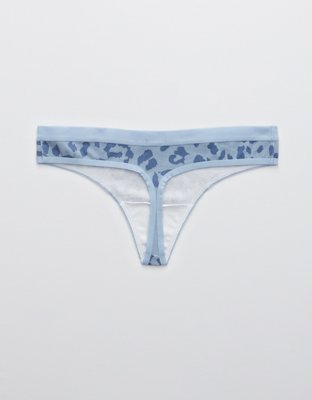 Aerie Cotton Leopard Thong Underwear
