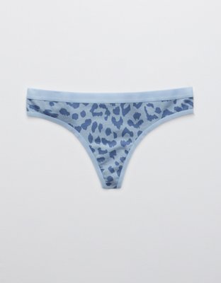 Aerie Cotton Leopard Thong Underwear