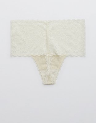 Aerie Festive Lace Thong Underwear