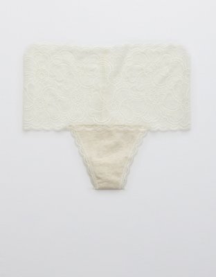 Aerie Festive Lace Thong Underwear