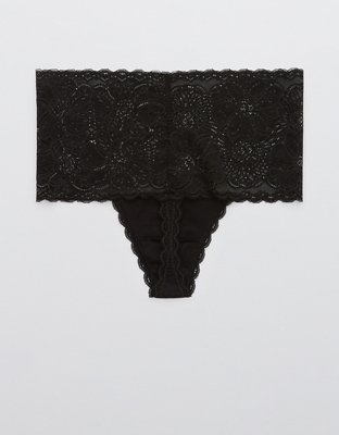 Aerie Festive Lace Thong Underwear