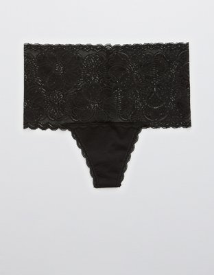 Aerie Festive Lace Thong Underwear