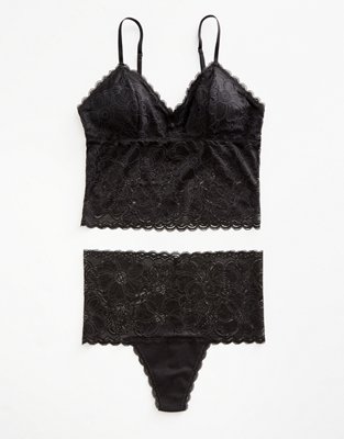 Aerie Festive Lace Thong Underwear