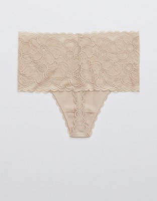 Aerie Festive Lace Thong Underwear