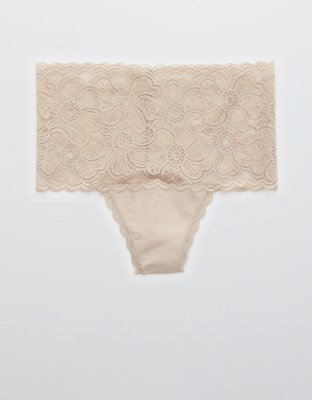 Aerie Festive Lace Thong Underwear