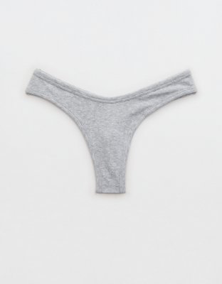 aerie, Intimates & Sleepwear, Aerie Womens Modal Ribbed High Cut Thong  Underwear Nwt