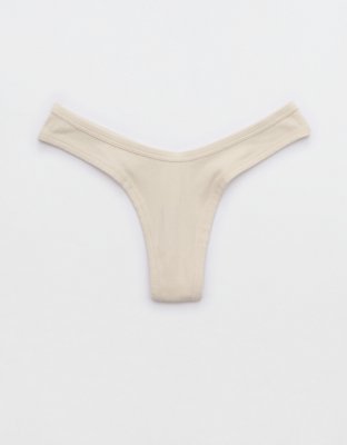 Superchill Ribbed Cotton High Cut Thong Underwear