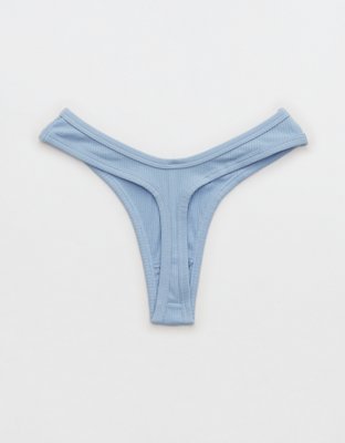 Superchill Ribbed Cotton High Cut Thong Underwear