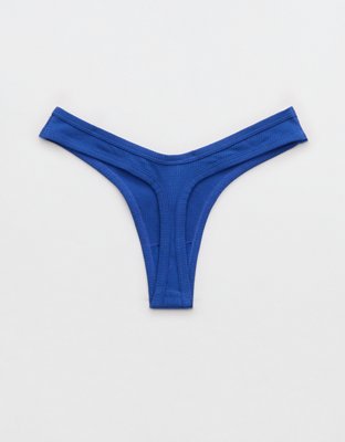 Superchill Ropa Interior Estilo Tanga de Algodón en Punto Elástico de Corte Alto