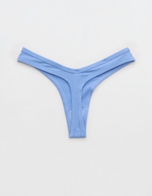 Superchill Ropa Interior Estilo Tanga de Algodón en Punto Elástico de Corte Alto