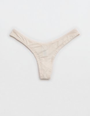 Aerie Mesh Palm Lace High Cut Thong Underwear