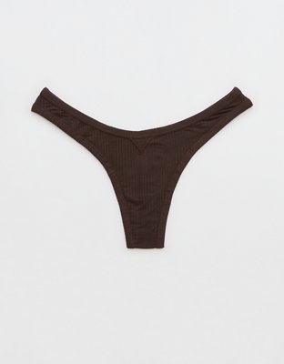 Culotte tanga en modal côtelé Superchill