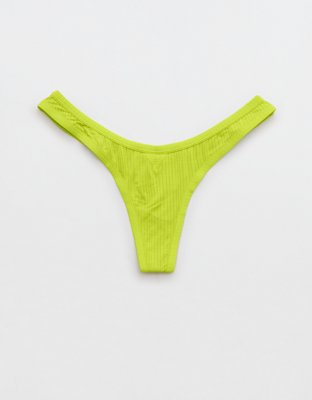 Aerie Modal Ribbed High Cut Thong Underwear