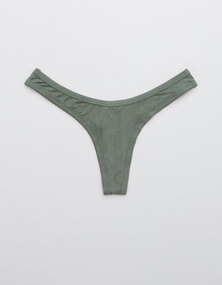 Cotton Modal Thong In Green