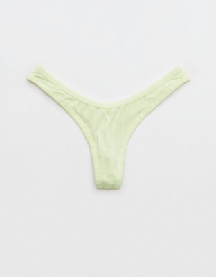 Aerie Modal Ribbed High Cut Thong Underwear