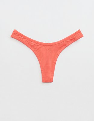 Shop Aerie Ribbed Seamless Thong Underwear online
