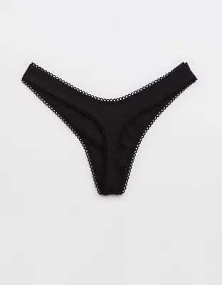 Aerie Pointelle High Cut Thong Underwear