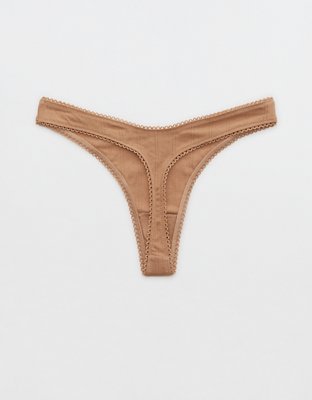 Aerie Pointelle High Cut Thong Underwear