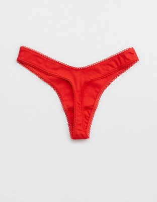Aerie Pointelle High Cut Thong Underwear
