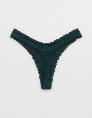 Aerie Pointelle High Cut Thong Underwear