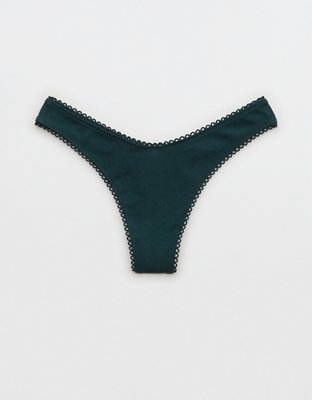 Aerie Pointelle High Cut Thong Underwear