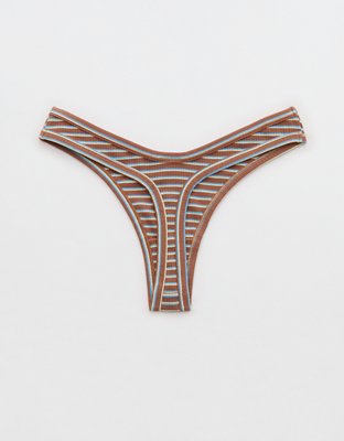 Superchill Cotton Rib Thong Underwear | Aerie