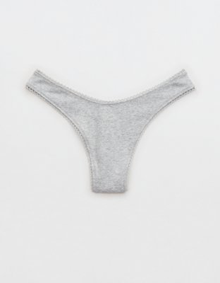 Aerie Pointelle High Cut Thong Underwear