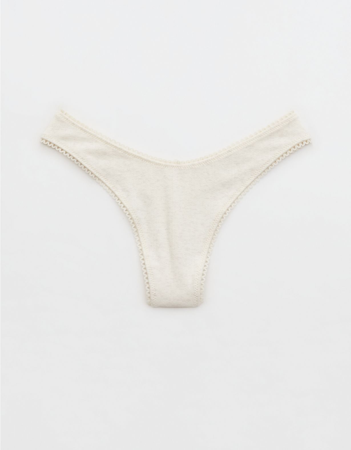Aerie Pointelle High Cut Thong Underwear