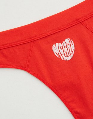 Aerie Cotton Holiday Thong Underwear