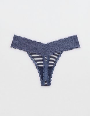 Superchill Cotton Eyelash Lace Thong Underwear