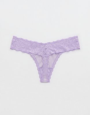 Superchill Cotton Eyelash Lace Thong Underwear