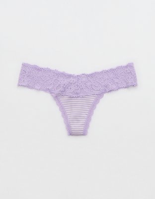 Superchill Cotton Eyelash Lace Thong Underwear