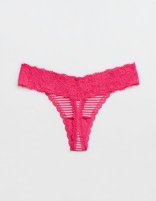 Superchill Cotton Eyelash Lace Thong Underwear