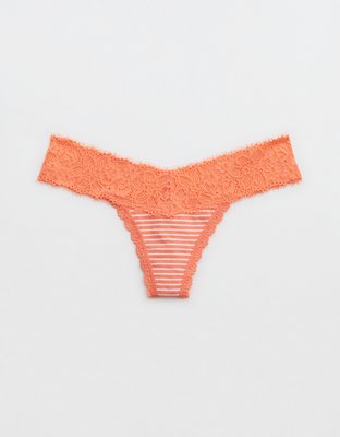 Lace Thong Orange