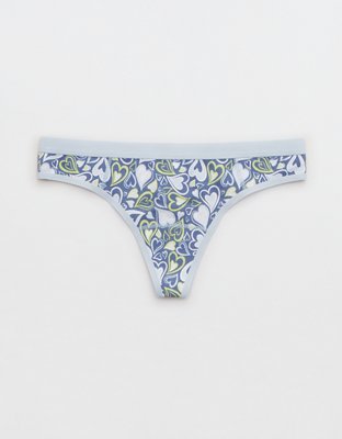 Aerie Cotton Flat Elastic Thong Underwear