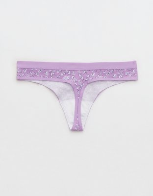 Aerie Cotton Flat Elastic Thong Underwear