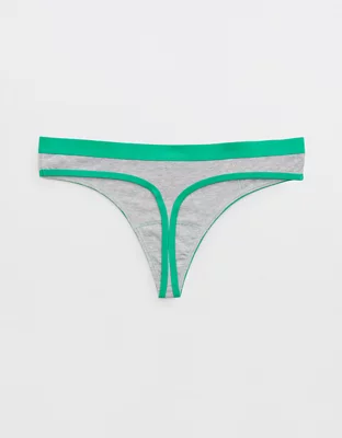 Aerie Cotton Flat Elastic Thong Underwear
