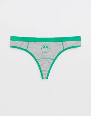 Aerie Cotton Flat Elastic Thong Underwear