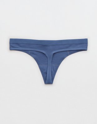 Aerie Cotton Flat Elastic Thong Underwear
