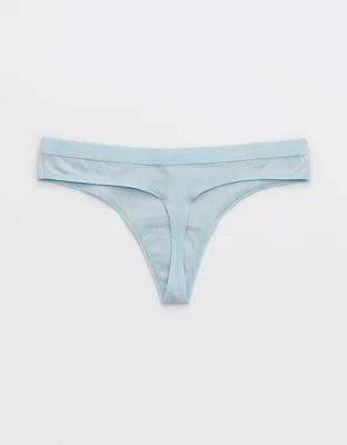 Aerie Cotton Flat Elastic Thong Underwear