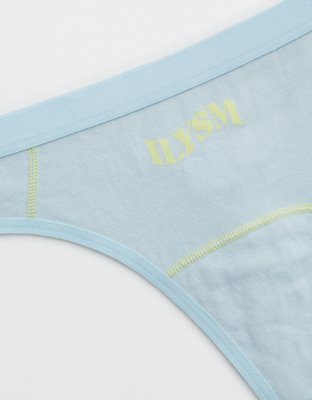 Aerie Cotton Flat Elastic Thong Underwear