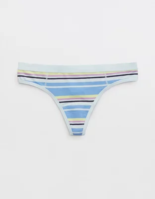 Aerie Cotton Flat Elastic Thong Underwear